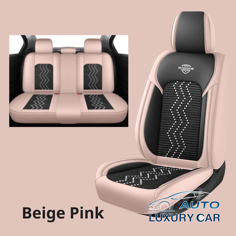 Ice Silk Nappa Leather Car Seat Covers – Universal 5-Seat, Four-Season, Wholesale