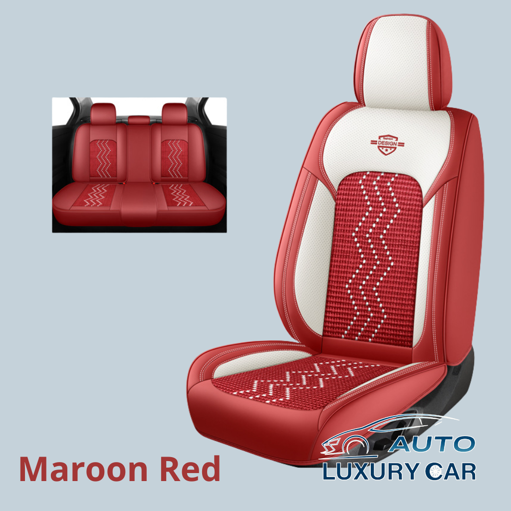 Ice Silk Nappa Leather Car Seat Covers – Universal 5-Seat, Four-Season, Wholesale