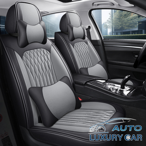 New Diamond Leather Car Seat Covers – Stylish, Breathable, Full Leather, Universal All-Season Full Surround Design
