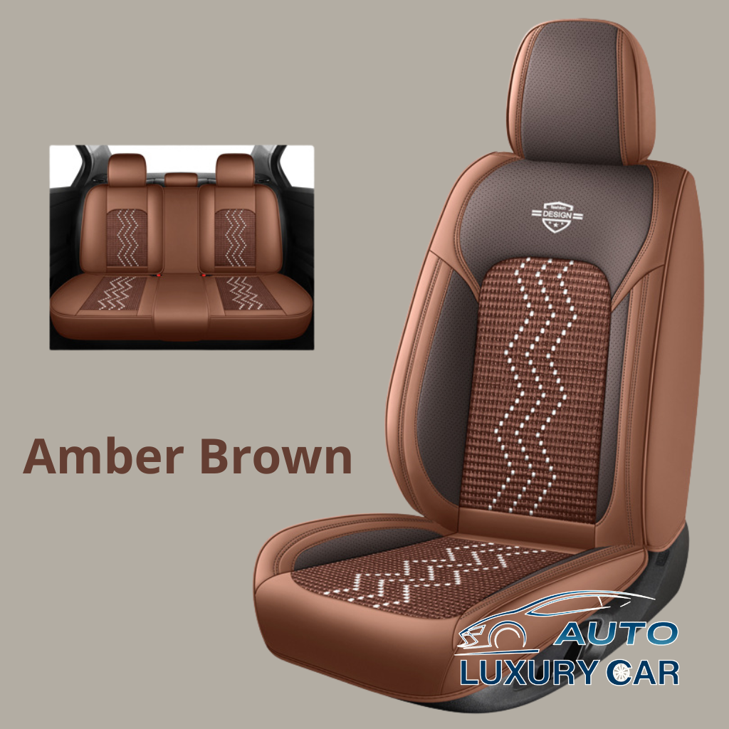Ice Silk Nappa Leather Car Seat Covers – Universal 5-Seat, Four-Season, Wholesale