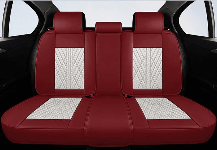 Beige & Red Ultra Car Seat Covers