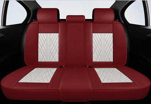 Beige & Red Ultra Car Seat Covers