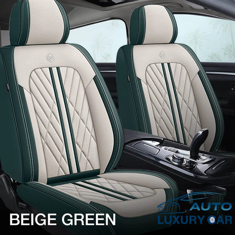 Beige & Green Ultra Car Seat Covers