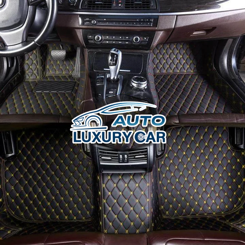 Black & Yellow Stitching Custom Car Floor Mats