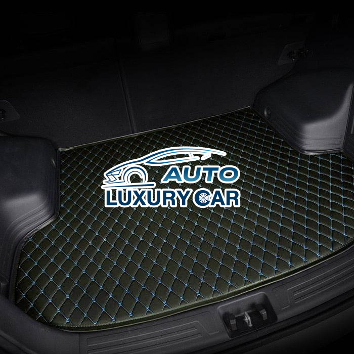 Black & Blue Stitching Custom Car Trunk Mats