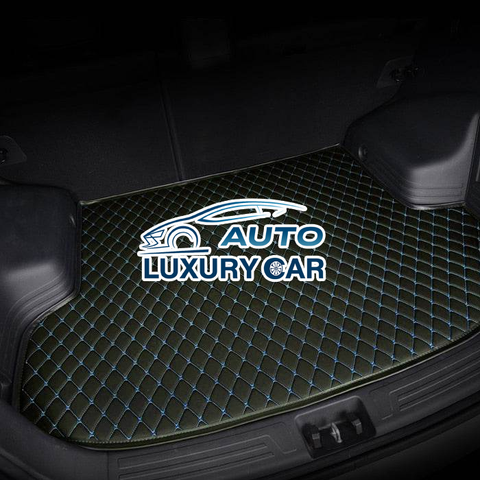 Black & Blue Stitching Custom Car Trunk Mats