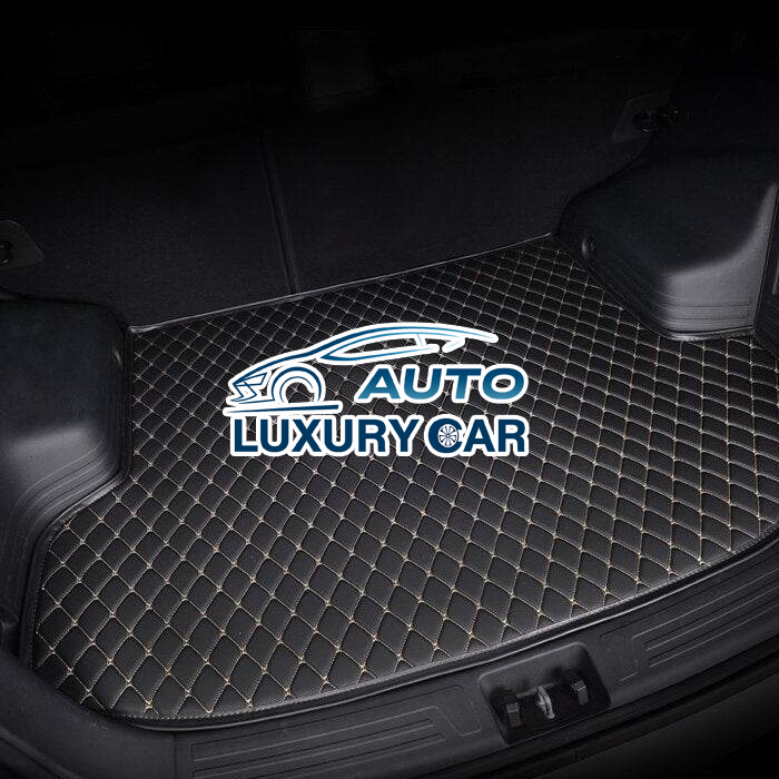 Black & Beige Stitching Custom Car Trunk Mats