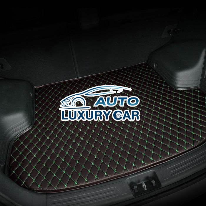 Black & Green Stitching Custom Car Trunk Mats