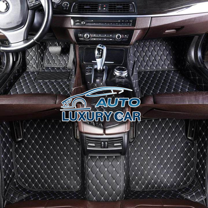Black & Beige Stitching Custom Car Floor Mats
