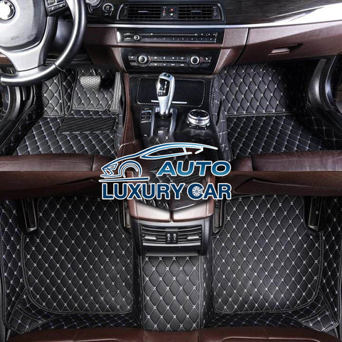 Black & Beige Stitching Custom Car Floor Mats